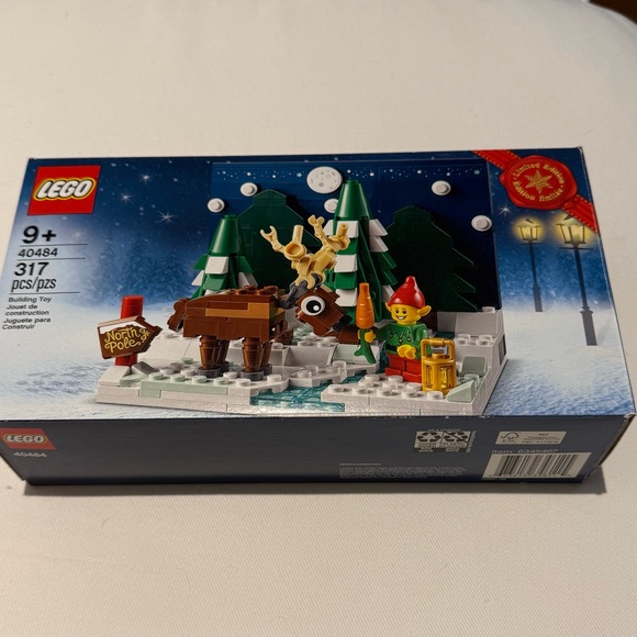 LEGO Holiday Scene with Green Trees and Brown Reindeer - Picture 9 of 9